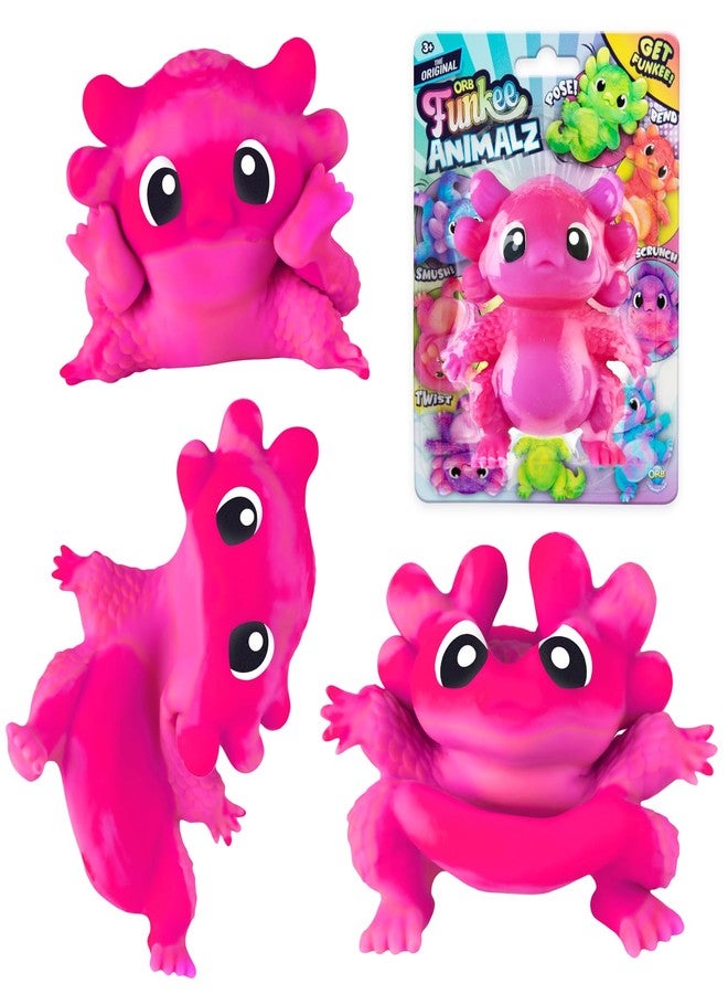 The Orb Factory ORB Funkee Animalz Squishy Axolotl Toy Mega 3 Pack - Adorable Stretchy Axolotl Squishy Toys - Fun Axolotl Squishies Stress Ball Toys - Sensory and Fidget Funkee Monkee Axolotl Toys for Kids and Adults - Image 5